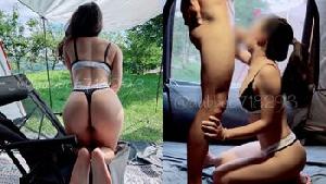 老师穿着CK内衣露出露营帐篷慰慰口交